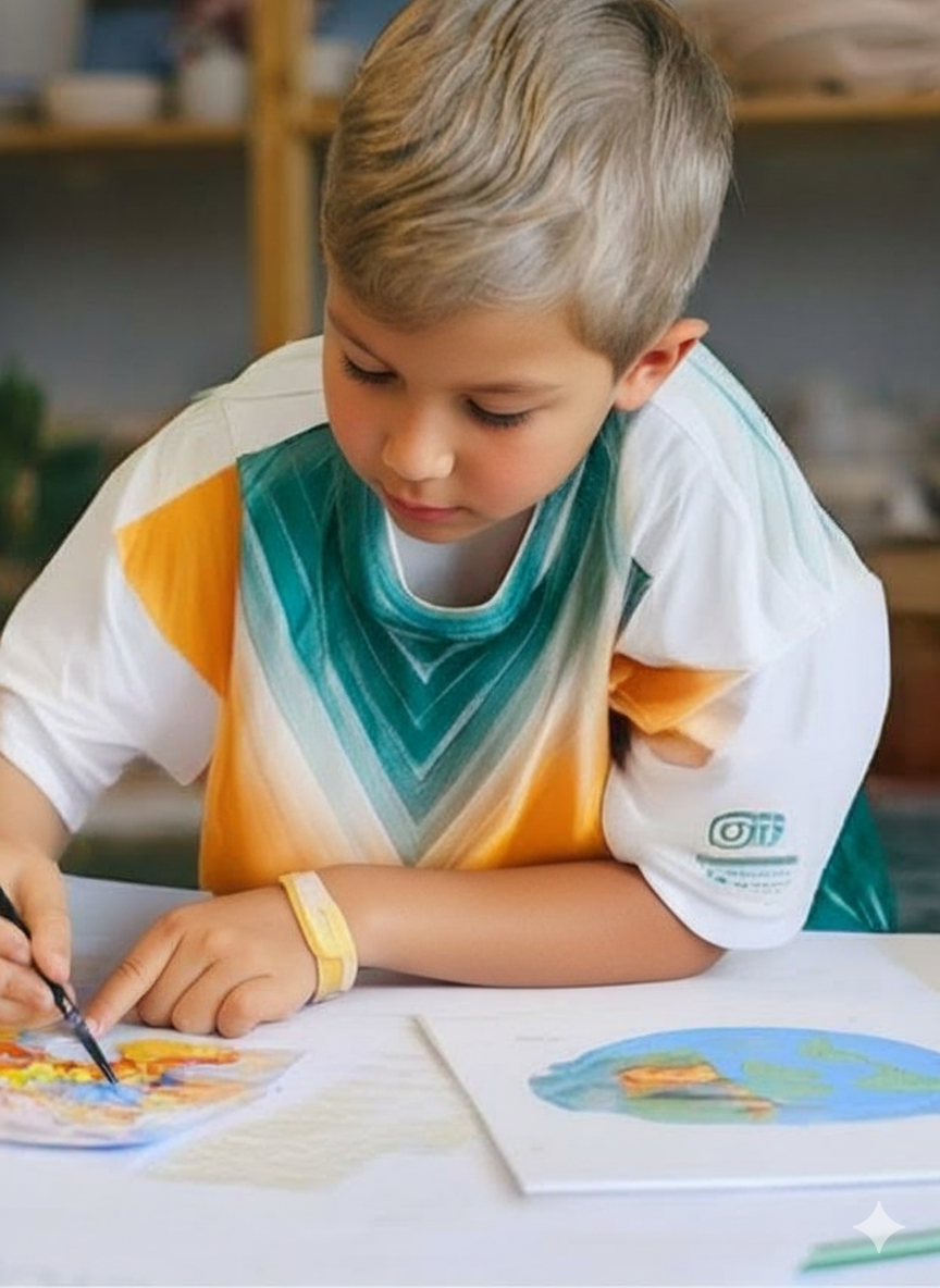 Estudiante trabajando