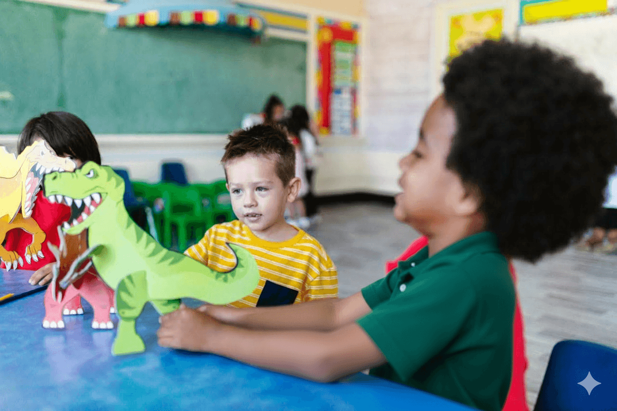 Foto de estudiantes en Primaria